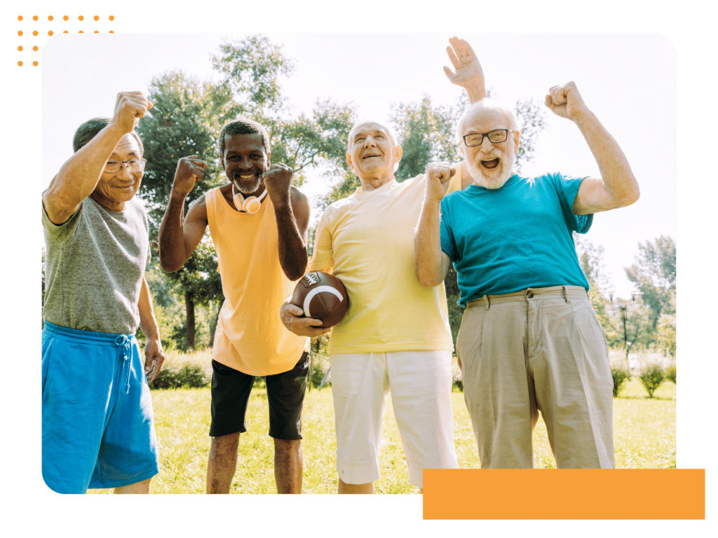 Elderly Playing Football